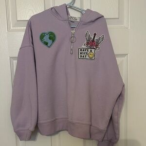 Vinyl Kids Purple Hoodie with Fun Patches